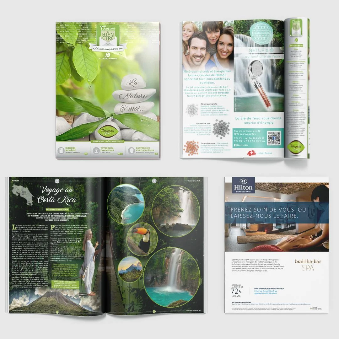 COURRIER BIEN ETRE — magazine et brochure
