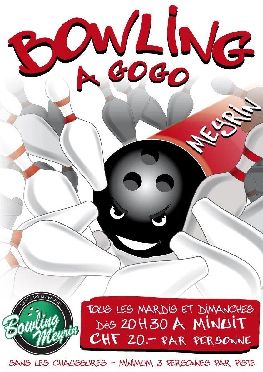 affiche bowling vertical — affiche