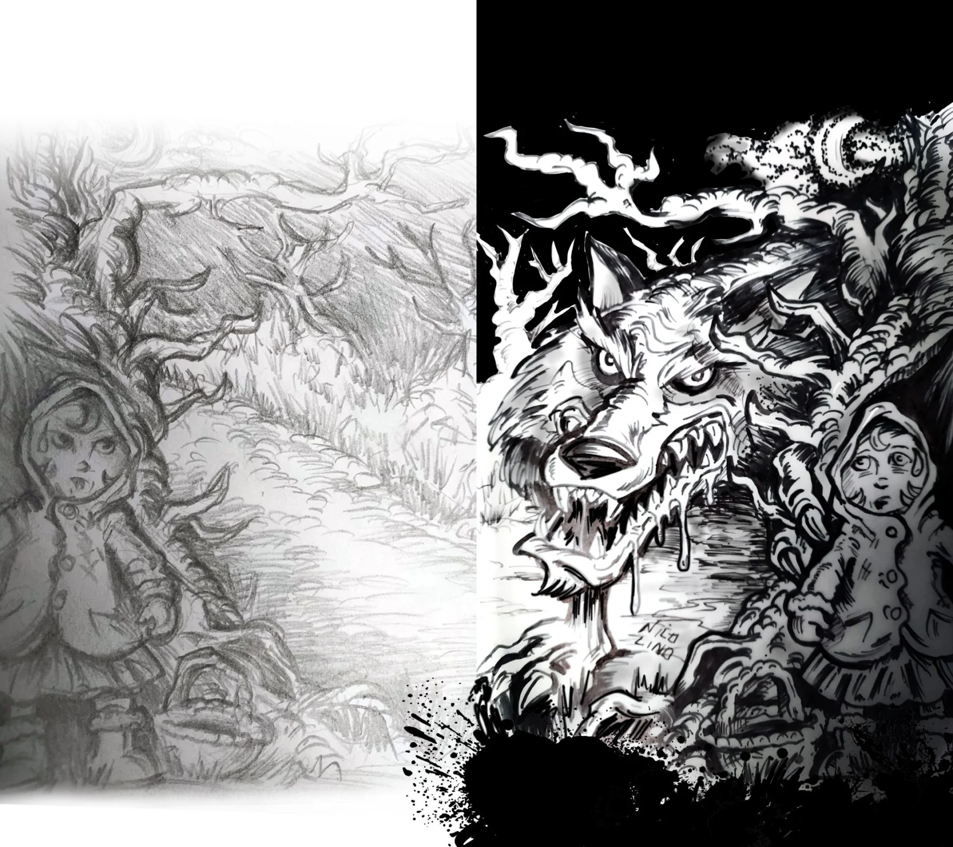 inktober 2020 HIDE — illustration Inktober