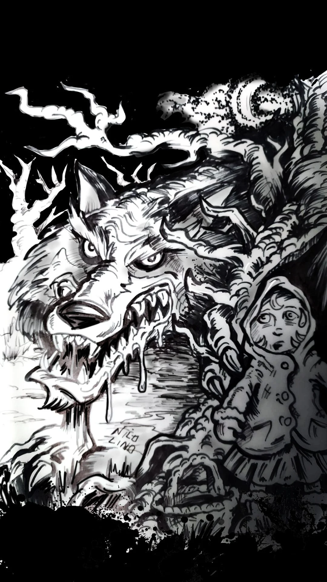 inktober 2020 HIDE story — illustration Inktober
