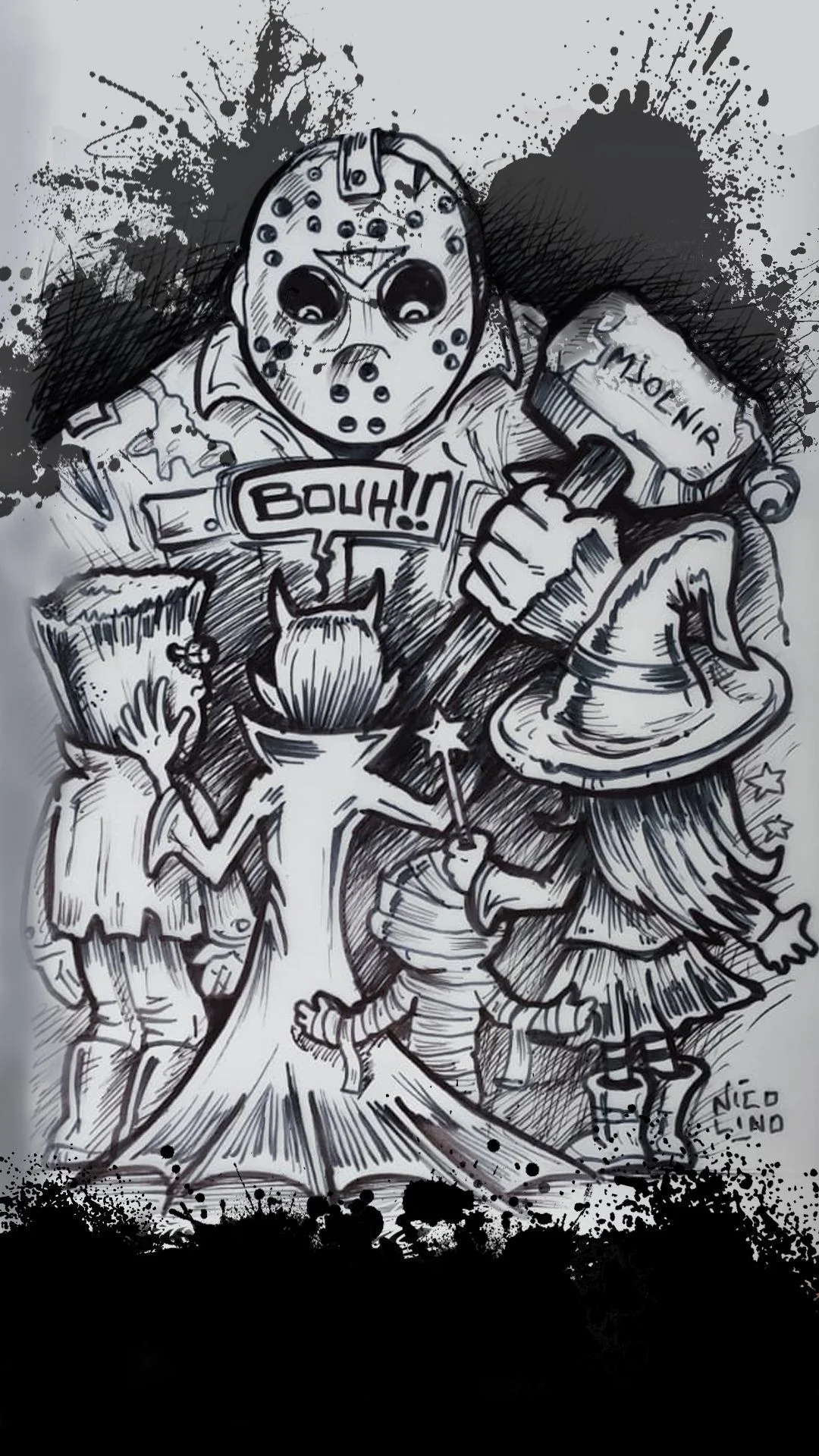 inktober 2020 OMINOUS story — illustration Inktober