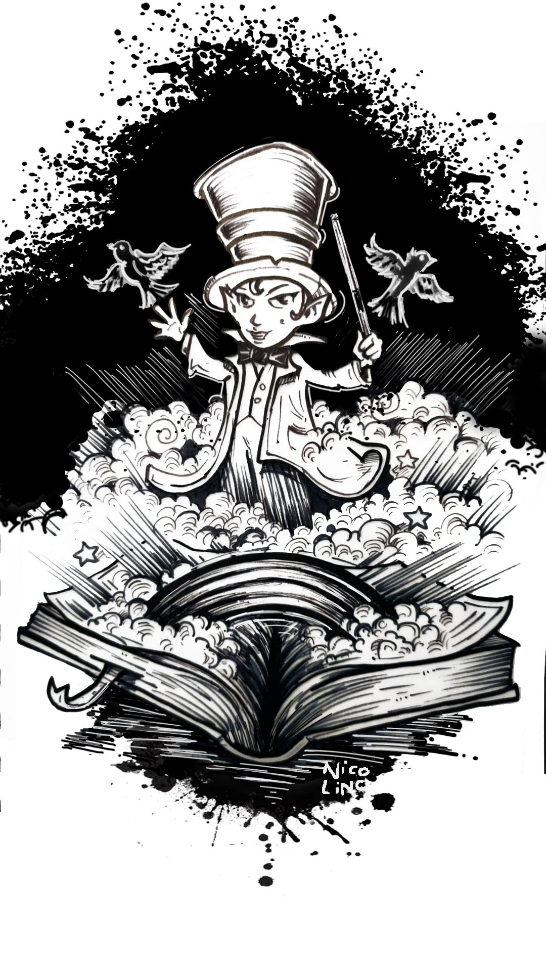 inktober 2020 fancy story — illustration Inktober