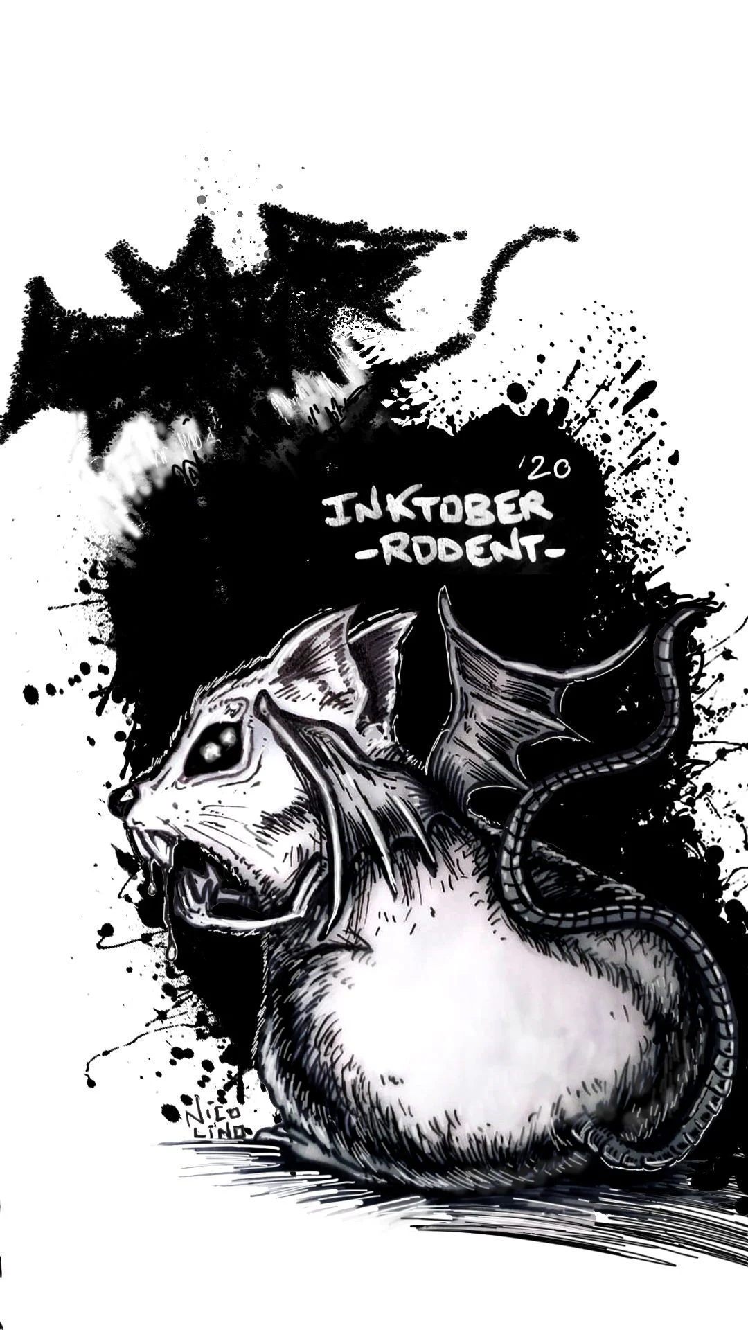 inktober 2020 rodent story — illustration Inktober