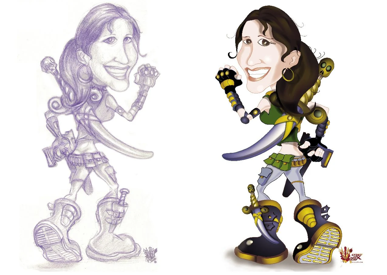 montage — personnage et mascotte